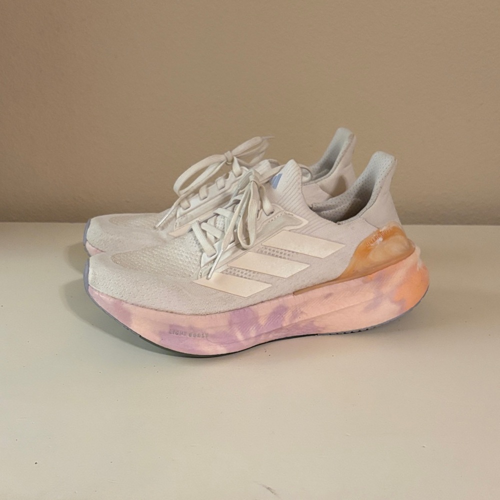 Adidas Ultraboost Women's Cream and Orange Sneakers